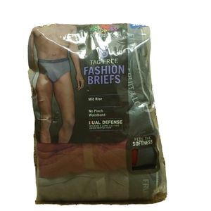 6 pairs tag free Men's briefs Size Large New
